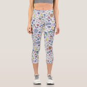 Sesamstraße | Sesame Pals Doodle Muster Capri Leggings (Vorderseite)