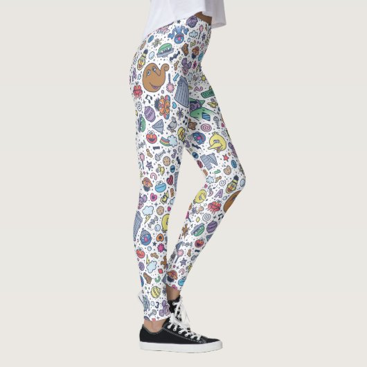 Sesamstraße | Sesame Pals Doodle Muster Leggings (Rechts)