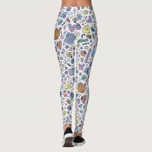 Sesamstraße | Sesame Pals Doodle Muster Leggings (Rückseite)