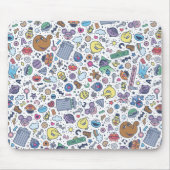 Sesamstraße | Sesame Pals Doodle Muster Mousepad (Vorne)