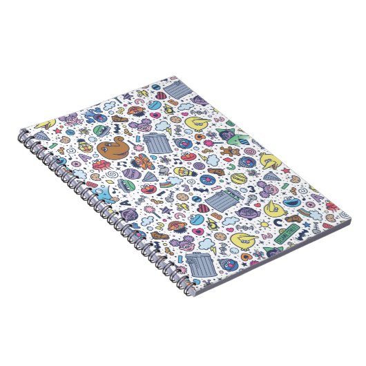 Sesamstraße | Sesame Pals Doodle Muster Notizblock (Rechte Seite)