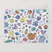 Sesamstraße | Sesame Pals Doodle Muster Postkarte (Vorderseite)