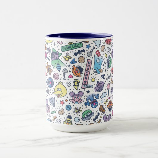 Sesamstraße | Sesame Pals Doodle Muster Tasse (Zentrum)