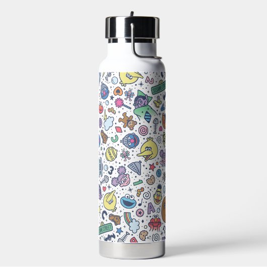 Sesamstraße | Sesame Pals Doodle Muster Trinkflasche (Links)