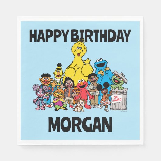 Sesamstraße | Sesame Pals | Name hinzufügen Serviette (Vorderseite)
