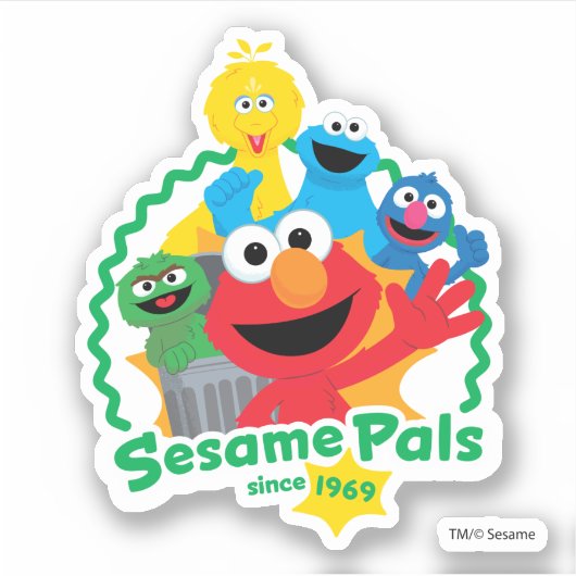 Sesamstraße | Sesame Pals seit 1969 Aufkleber (Vorderseite)