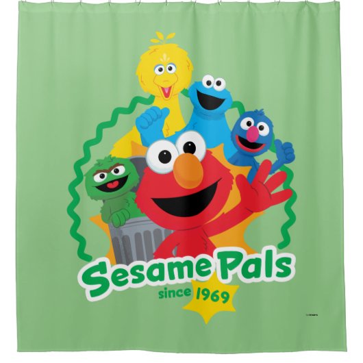 Sesamstraße | Sesame Pals seit 1969 Duschvorhang (Vorderseite)