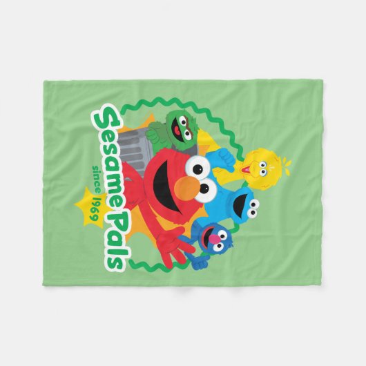 Sesamstraße | Sesame Pals seit 1969 Fleecedecke (Vorderseite (Horizontal))