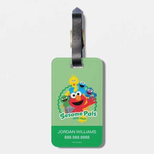 Sesamstraße | Sesame Pals seit 1969 Gepäckanhänger (Rückseite vertikal)