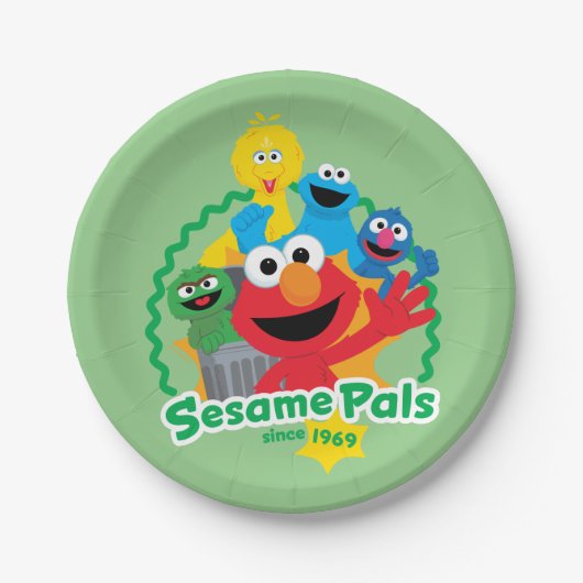 Sesamstraße | Sesame Pals seit 1969 Pappteller (Vorderseite)