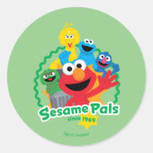 Sesamstraße | Sesame Pals seit 1969 Runder Aufkleber (Vorderseite)