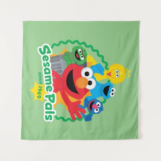 Sesamstraße | Sesame Pals seit 1969 Wandteppich (Vorderseite (Horizontal))