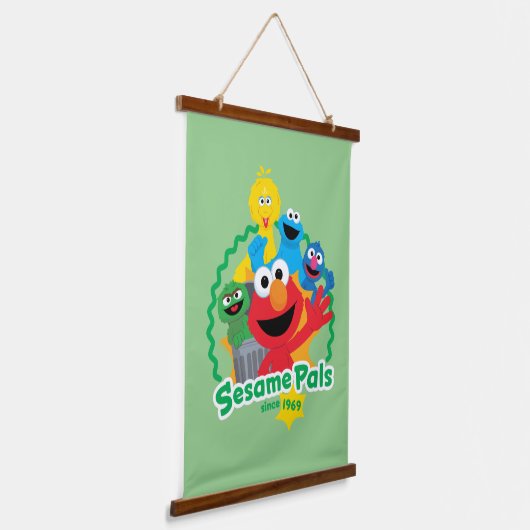 Sesamstraße | Sesame Pals seit 1969 Wandteppich Mit Holzrahmen (Gewinkelt)