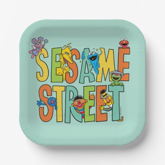 Sesamstraße | Sesame Street Type Pals Pappteller (Vorderseite)