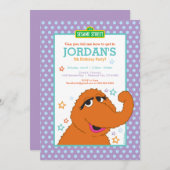 Sesamstraße | Snuffy Birthday Einladung (Vorne/Hinten)