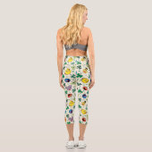 Sesamstraße St. Patrick's Day Pattern Capri Leggings (Rückseite)