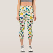 Sesamstraße St. Patrick's Day Pattern Capri Leggings (Vorderseite)