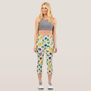 Sesamstraße St. Patrick's Day Pattern Capri Leggings