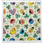 Sesamstraße St. Patrick's Day Pattern Duschvorhang (Vorderseite)