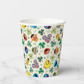 Sesamstraße St. Patrick's Day Pattern Pappbecher (Rückseite)