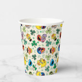 Sesamstraße St. Patrick's Day Pattern Pappbecher (Rechts)