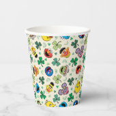 Sesamstraße St. Patrick's Day Pattern Pappbecher (Vorderseite)