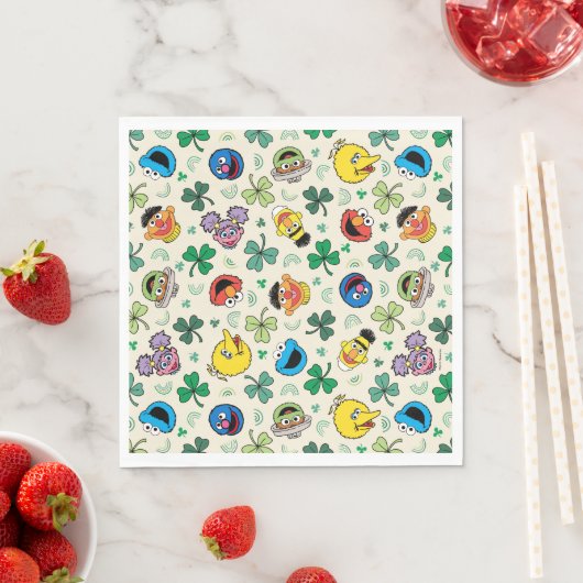 Sesamstraße St. Patrick's Day Pattern Serviette (Beispiel)