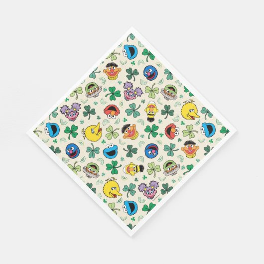 Sesamstraße St. Patrick's Day Pattern Serviette (Ecke)
