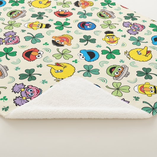 Sesamstraße St. Patrick's Day Pattern Sherpadecke (3/4)