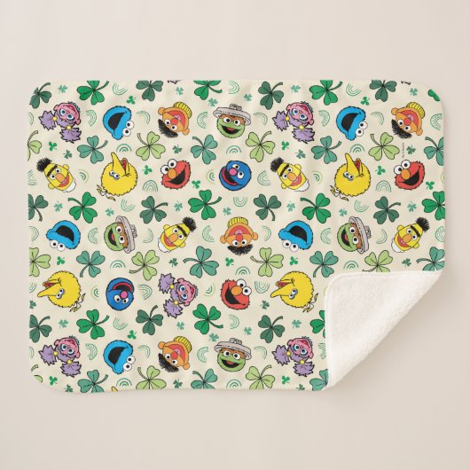Sesamstraße St. Patrick's Day Pattern Sherpadecke (Vorderseite (Horizontal))