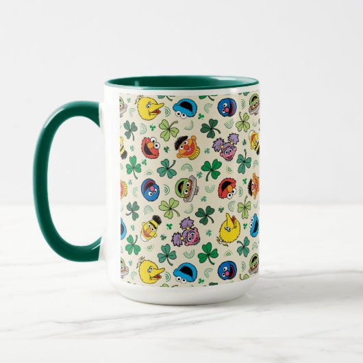 Sesamstraße St. Patrick's Day Pattern Tasse (Links)