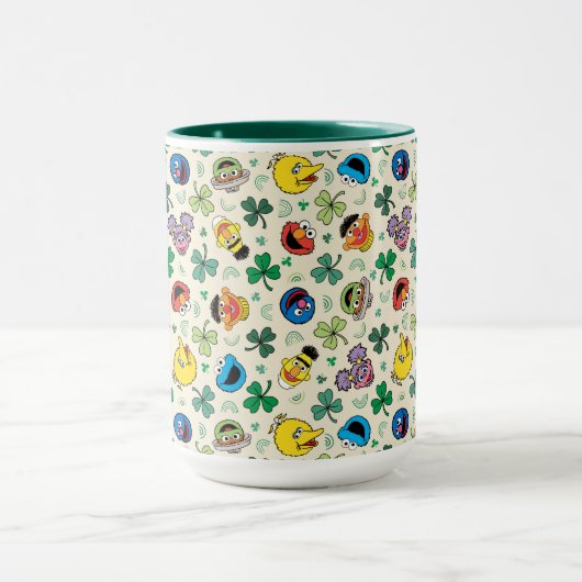 Sesamstraße St. Patrick's Day Pattern Tasse (Zentrum)