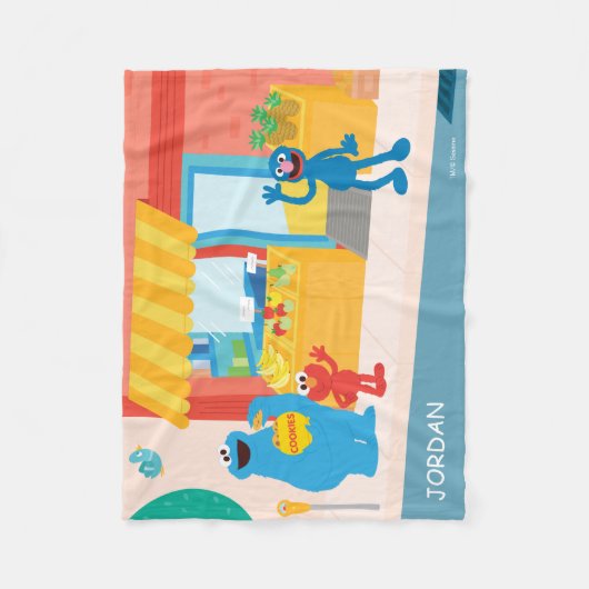 Sesamstraße | Street Scene Fleecedecke (Vorderseite)