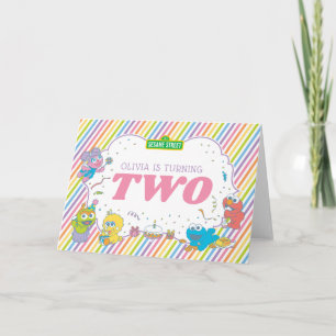 Sesamstraße  Streifen am zweiten Geburtstag Karte