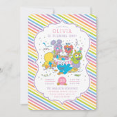 Sesamstraße | Streifenjunges Einladung (Vorderseite)