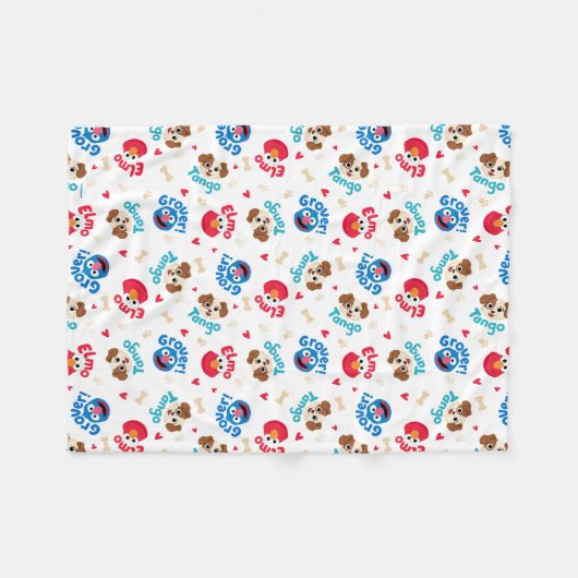 Sesamstraße | Tango, Elmo & Grover Muster Fleecedecke (Vorderseite (Horizontal))