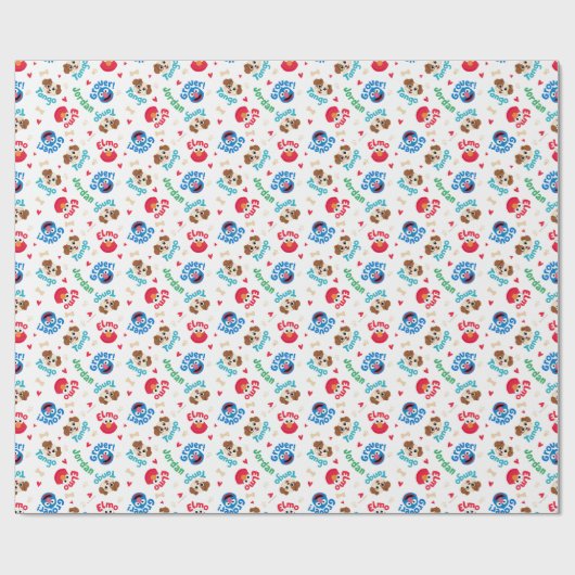 Sesamstraße | Tango, Elmo & Grover Muster Geschenkpapier (Flach)