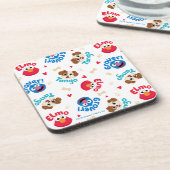 Sesamstraße | Tango, Elmo & Grover Muster Getränkeuntersetzer (Linke Seite)