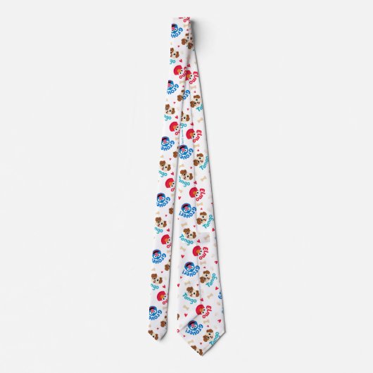 Sesamstraße | Tango, Elmo & Grover Muster Krawatte (Rückseite)