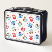 Sesamstraße | Tango, Elmo & Grover Muster Metall Brotdose (Vorderseite)