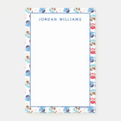 Sesamstraße | Tango, Elmo & Grover Muster Post-it Klebezettel (Vorderseite)