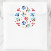 Sesamstraße | Tango, Elmo & Grover Muster Runder Aufkleber (Tasche)