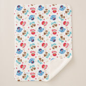 Sesamstraße | Tango, Elmo & Grover Muster Sherpadecke (Vorderseite)