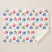 Sesamstraße | Tango, Elmo & Grover Muster Sherpadecke (Vorderseite (Horizontal))