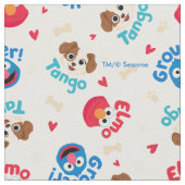 Sesamstraße | Tango, Elmo & Grover Muster Stoff (Nahaufnahme)