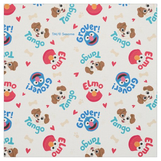 Sesamstraße | Tango, Elmo & Grover Muster Stoff (Muster)