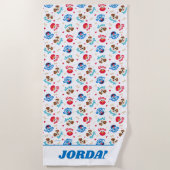 Sesamstraße | Tango, Elmo & Grover Muster Strandtuch (Vorderseite)