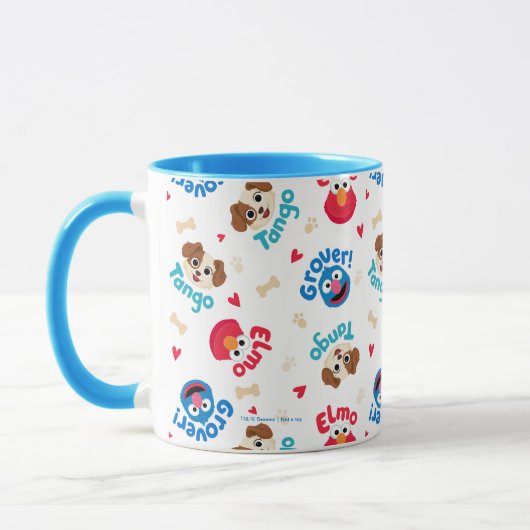 Sesamstraße | Tango, Elmo & Grover Muster Tasse (Links)