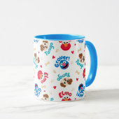 Sesamstraße | Tango, Elmo & Grover Muster Tasse (VorderseiteRechts)