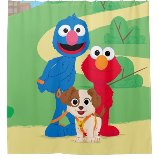 Sesamstraße | Tango mit Grover & Elmo Duschvorhang (Vorderseite)